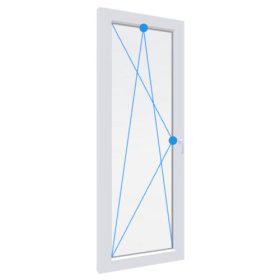   W5K 90x240 Bukó-Nyíló műanyag erkélyajtó bal 2 rétegű üveg