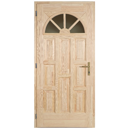 DT68 Napsugár 100x210 felül üveges fa bejárati ajtó bal