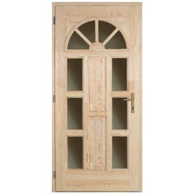   DT68 Napsugár 100x210 szélén üveges fa bejárati ajtó bal