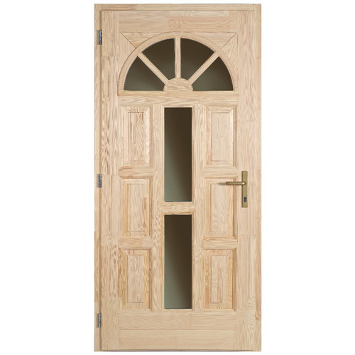 DT68 Napsugár 100x210 középen üveges fa bejárati ajtó bal