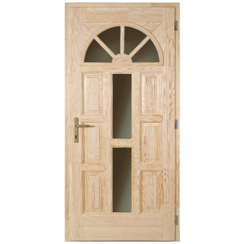 DT68 Napsugár 100x210 középen üveges fa bejárati ajtó jobb