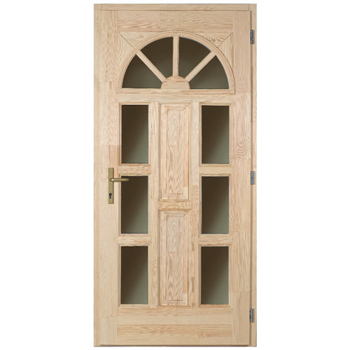 DT68 Napsugár 100x210 szélén üveges fa bejárati ajtó jobb