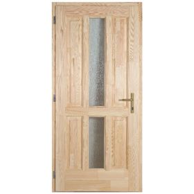 DT68 Eger 100x210 középen üveges fa bejárati ajtó bal