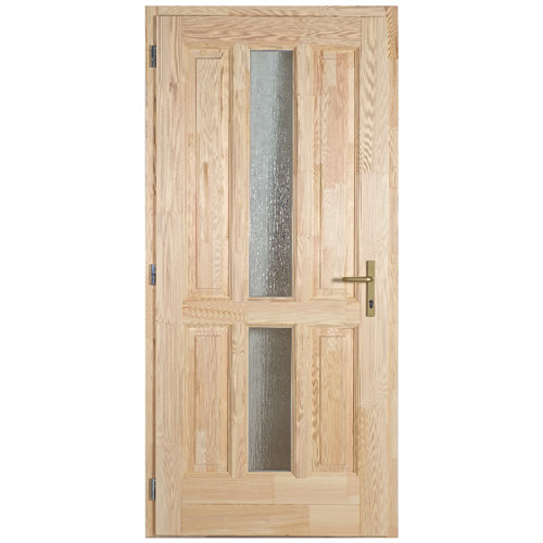 DT68 Eger 100x210 középen üveges fa bejárati ajtó bal