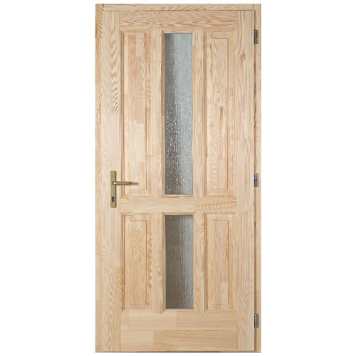 DT68 Eger 100x210 középen üveges fa bejárati ajtó jobb
