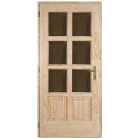 DT68 Szikra 100x210 6 üveges fa bejárati ajtó bal