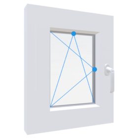   W5K 50x60 Bukó-Nyíló műanyag ablak bal 2 rétegű üveggel