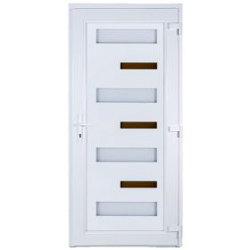 W5K Zebra 100x210 7 üveges műanyag bejárati ajtó jobb