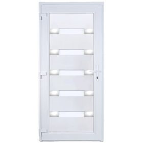 W5K Hidas 100x210 alurátétes műanyag bejárati ajtó bal