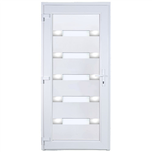 W5K Hidas 100x210 alurátétes műanyag bejárati ajtó bal