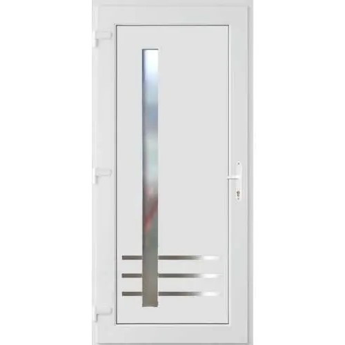 W5K Vértes 100x210 alurátétes műanyag bejárati ajtó bal