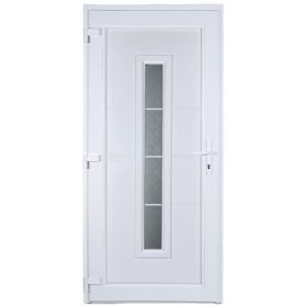 W5K Sió 100x210 üveges műanyag bejárati ajtó bal