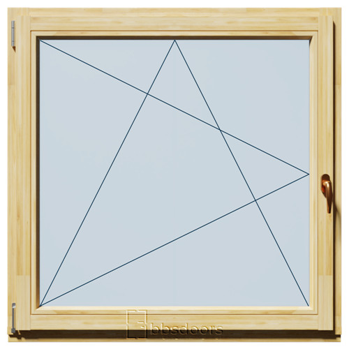 TM 120x120 Bukó-Nyíló fa ablak bal