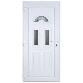 W5K Temze 100x210 3 üveges műanyag bejárati ajtó bal