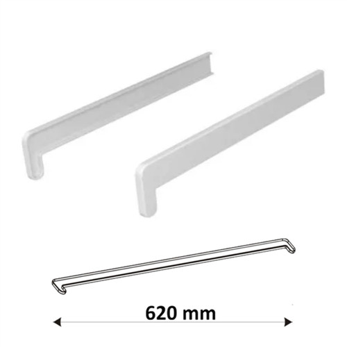 Finesa beltéri PVC végzáró 620 mm fehér színű (anyagában fehér párkányokhoz)