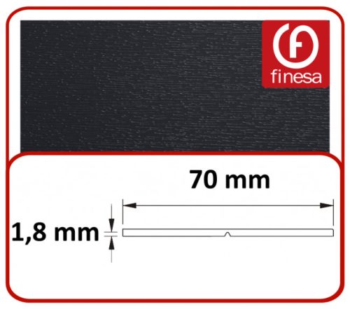 Finesa antracit szürke takaróléc 70 mm-es