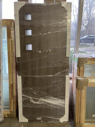 Jeriko CPL beltéri ajtó 94x206 cm, Gladstone tölgy színű, savmart üveg, UTH 7,5 tok, bal