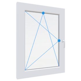   GEALAN S8000 90x120 Bukó-Nyíló műanyag ablak bal 2 rétegű üveg