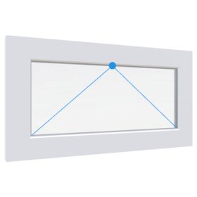 GEALAN S8000 120x60 Bukó műanyag ablak 2 rétegű üveg