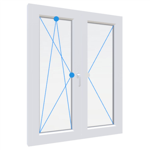 GEALAN S8000 120x150 Középenfelnyíló Bukó-Nyíló műanyag ablak bal 2 rétegű üveg