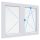 GEALAN S8000 150x120 Középenfelnyíló Bukó-Nyíló műanyag ablak jobb 2 rétegű üveg