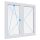 GEALAN S8000 150x150 Középenfelnyíló Bukó-Nyíló műanyag ablak bal 2 rétegű üveg