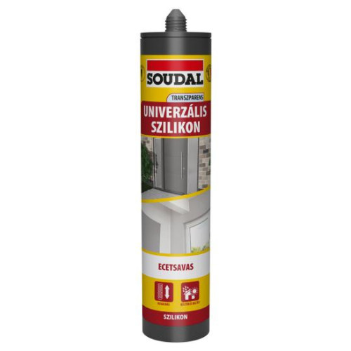 Univerzális szilikon SOUDAL transzparens 280 ml - Ecetsavas
