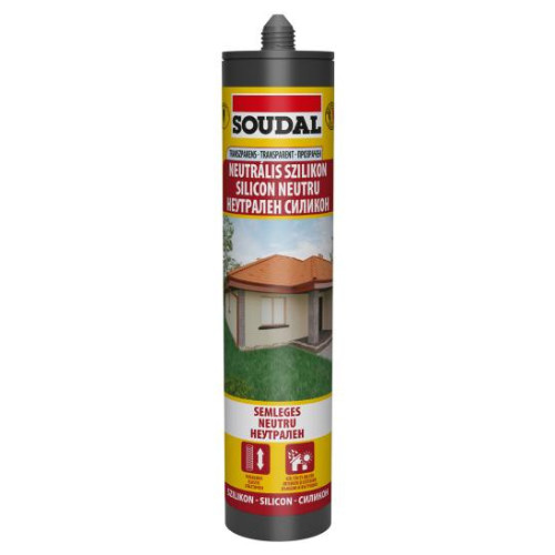 Neutrális szilikon SOUDAL transzparens 280 ml - Semleges