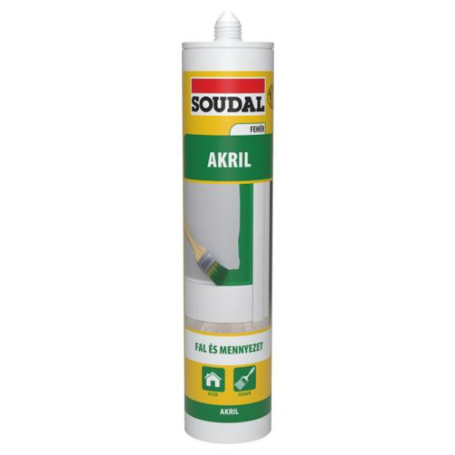 Akril SOUDAL fehér 280 ml - Festhető tömítő