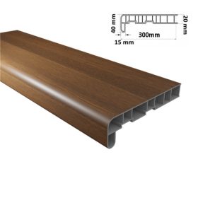 Finesa 300 mm-es dió fóliás, kamrás PVC párkány