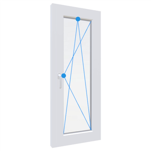 W5K 60x150 Bukó-Nyíló műanyag ablak jobb 2 rétegű üveg