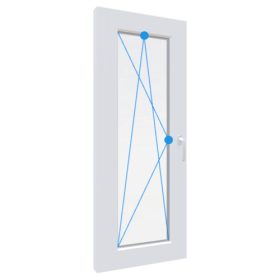 W5K 60x150 Bukó-Nyíló műanyag ablak bal 2 rétegű üveg